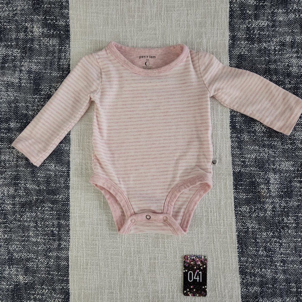 Petit Lem Striped Onesie (0 to 6 months)